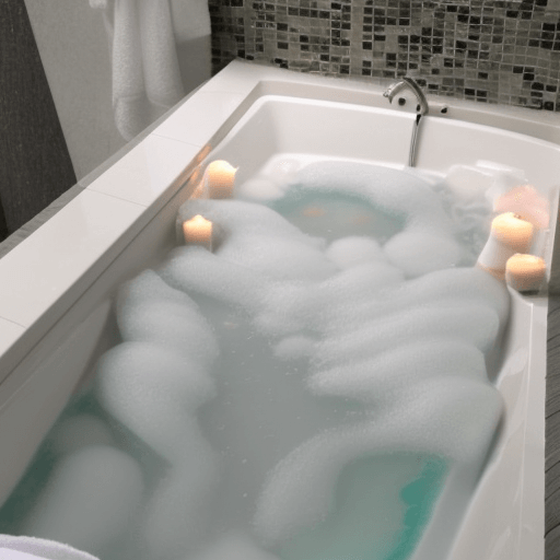 bubble bath with bubble bath bombs