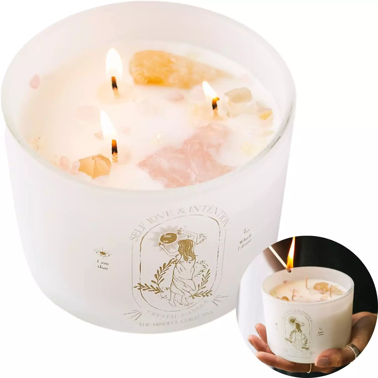 healing crystal candle essential oil candles with crystals