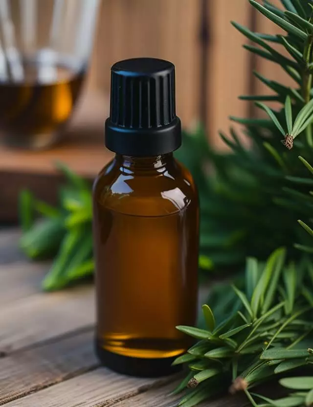 tea tree essential oil drop bottle